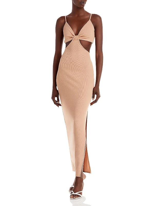 Loose - fitting  Womens Bikini Top Cut-Out Maxi Dress