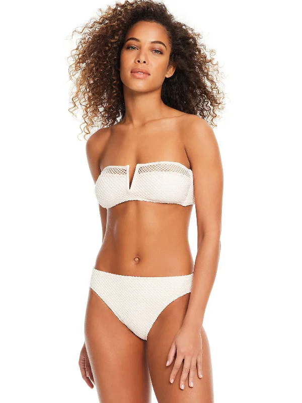 Comfort - engineered  Sea Crochet Hipster Bikini Bottom White Sand