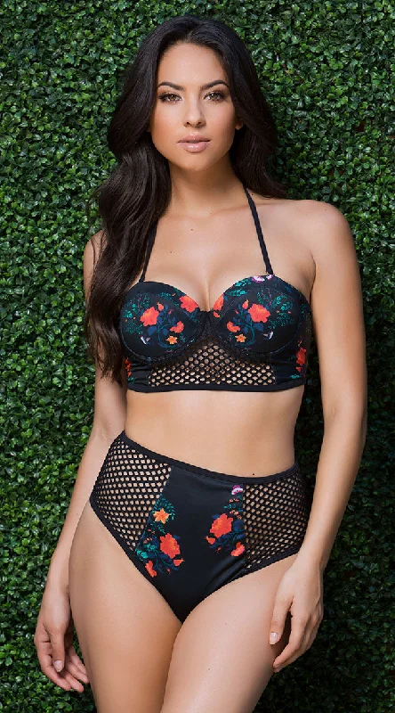Conspicuous  Yandy High Waisted Tropical Getaway Bikini Bottom