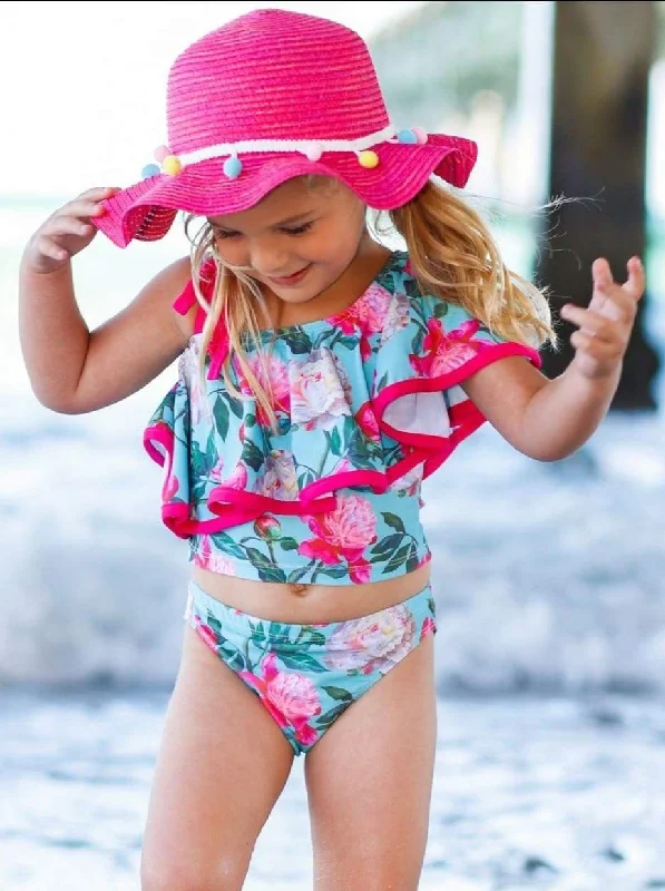 Girls Floral Emotions Two Piece Swimsuit