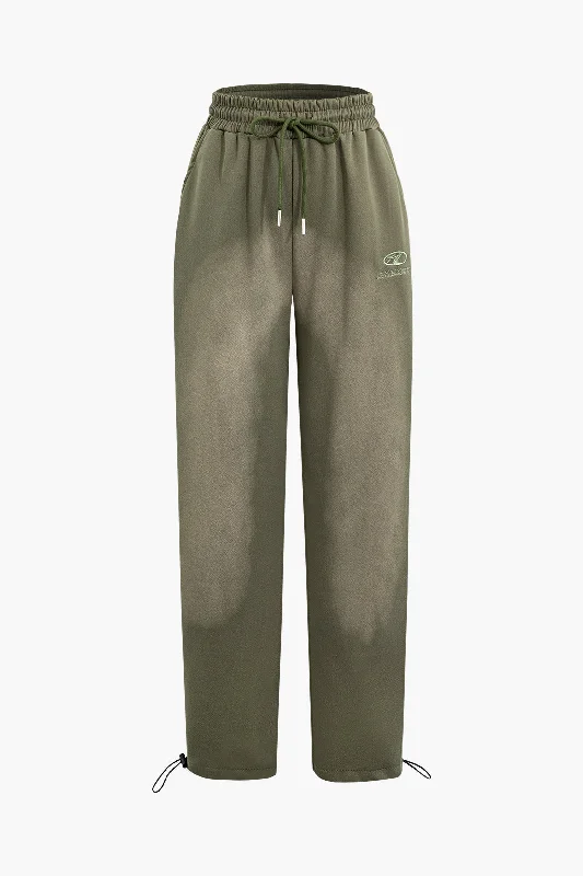 Pool - party - perfect  Faded Drawstring Elastic Pants