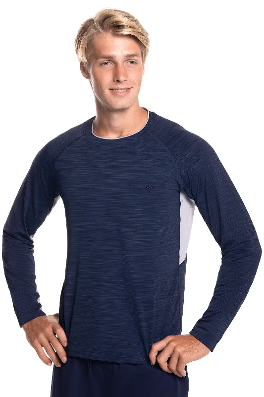 Trend - setting  Men's Ultimate Long Sleeve Rash Guard | Navy Line