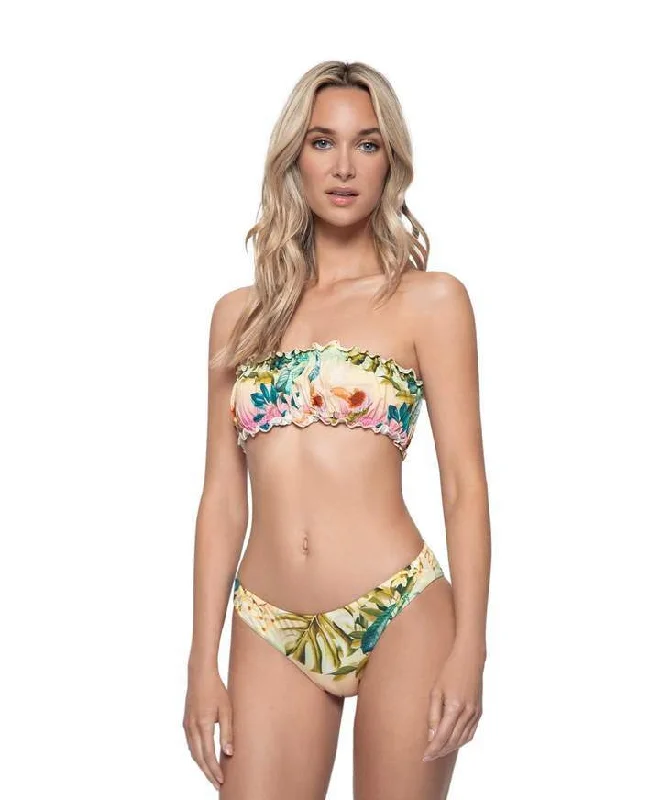 Daringly - designed  PQ Swim Oasis Remi Ruched Bandeau Bikini   (Top Only)