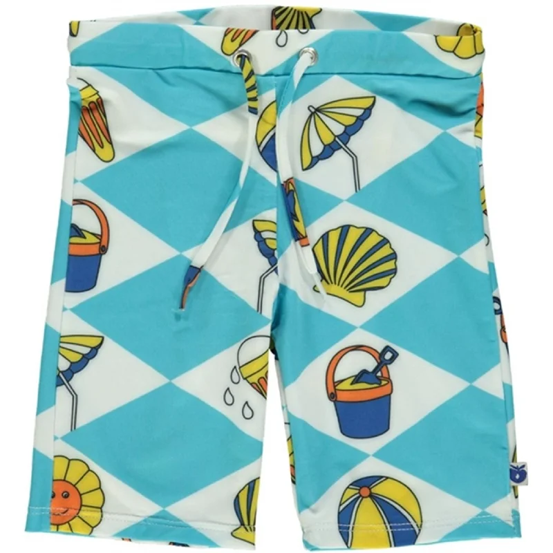 Chic  Småfolk Blue Atoll Summer Vacation Swim Shorts