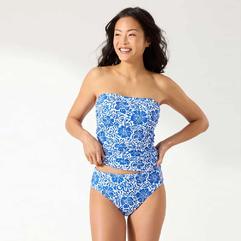 Firm - fitting  Tommy Bahama Island Cays Hibiscus Bandini Top - Beaming Blue*