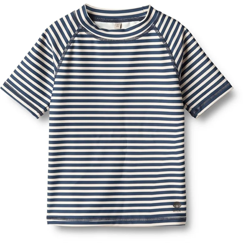 Odor - proof  Wheat Indigo Stripe Swim T-shirt Jackie
